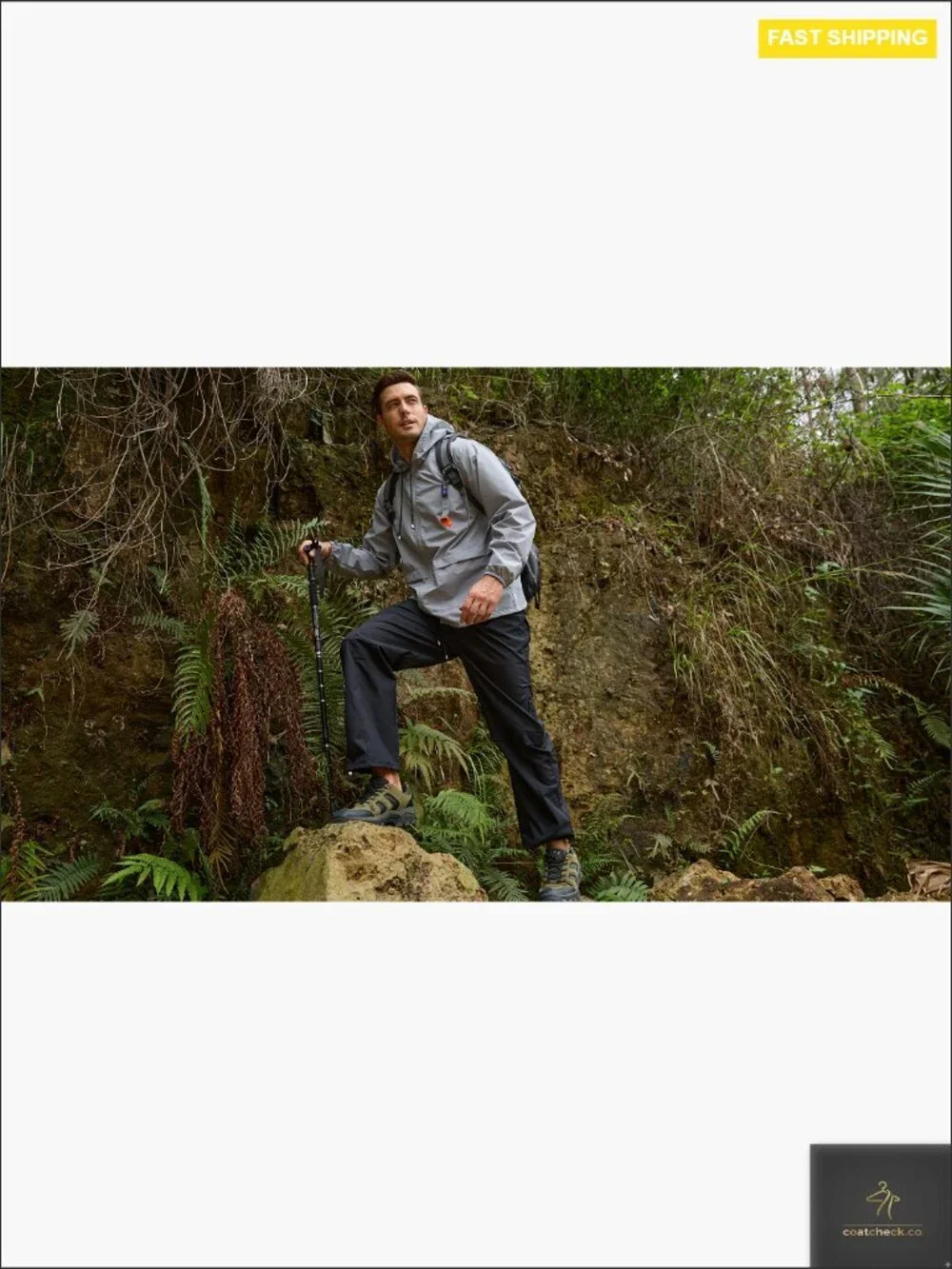 Lightweight Waterproof Rain Jacket with Hood Packable Windbreaker Hiking